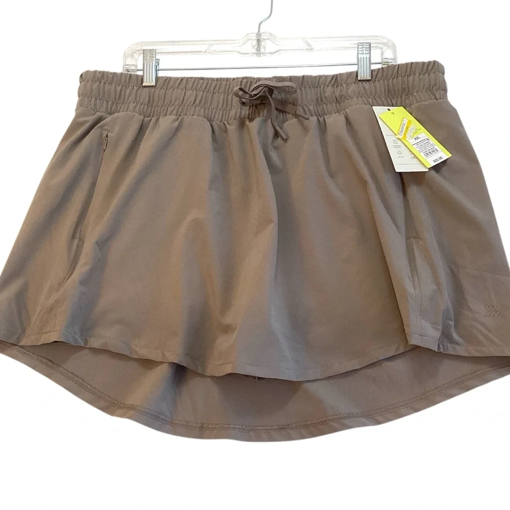 All in Motion Flex‎ Woven Skort Taupe Color Size XXL NEW Athleisure Tennis